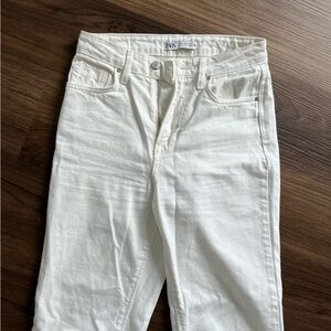 Zara Off-White Denim Pants